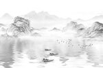 江山如画山水画