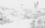 山水情背景墙
