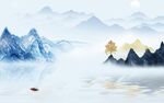 高清 高端中式山水 TiF分层