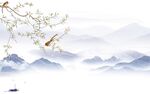 现代 高档客厅山水 tif分层
