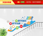 科学教育楼道墙