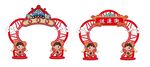 国潮新年花拱门