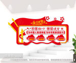 不忘初心牢记使命党建文化墙图片