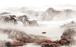 高端 大气简约山水 TIF分层