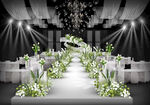 白绿色婚礼仪式区