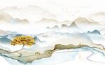 大气 客厅电视山水 Tif分层
