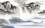 简约 新款中式山水 tif分层
