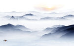 人气 高端背景山水 tif分层