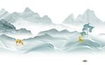 现代 中式山水背景 TIf分层
