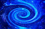 高清大气蓝色旋涡星空