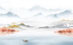 最新 高档简约山水 TIF分层