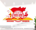 党员活动室文化背景墙图处