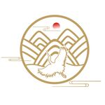 中国风古典意境中式山纹云纹飞鹤