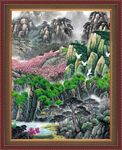 山水中堂画 