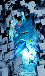 海洋生物珊瑚3D立体画