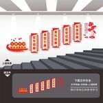 清廉医院楼梯文化墙