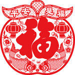 福字剪纸窗花