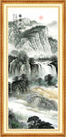 山水画竖幅国画