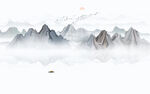 新中式山水背景墙