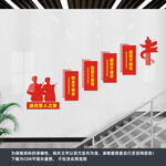 退役军人楼梯文化墙