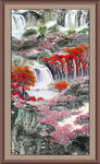 竖幅山水 
