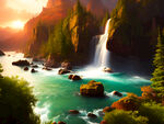 山水风景油画