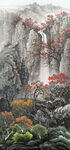 竖幅山水画