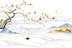 玉兰花鸟
