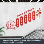 清廉医院楼梯文化墙