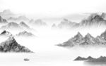 大气 最新灰色山水TIf分层画
