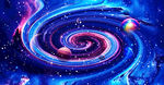 宇宙旋涡星空软膜