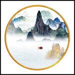 中式 简约高清山水 TiF分层