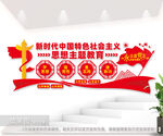 主题教育党建室文化墙图片