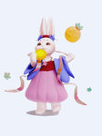 3D吃饼的小仙女兔子