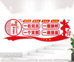 一个支部一座堡垒党建室文化墙
