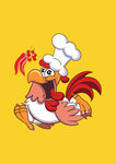 厨师卡通鸡