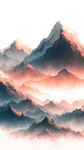 现代玄关山水画 