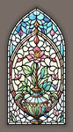 教堂蒂凡尼门窗彩晶彩绘玻璃图案