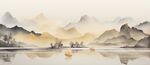 中国传统国画山水装饰画