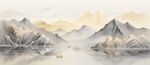 中国传统国画山水装饰画