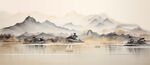 新中式水墨山水画