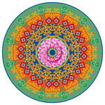 圆形西藏民族花纹图案