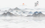 山水水墨画