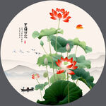 国画荷花