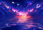唯美星空星河星球