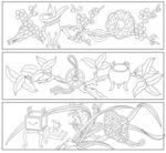 白描花瓶