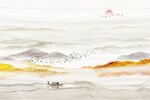 山水旭日东升