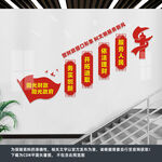 财政局楼梯文化墙