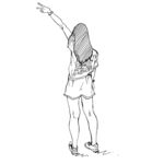 胜利女生背影