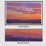 晚霞意境油画